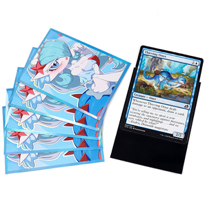 Aangepaste regenboog effecten holografische kaarthulzen Gravure print matte afwerking 100 micron dikte 66x91mm TCG kaarthulzen - Product Image 2