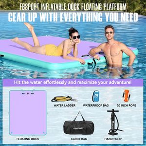 FBSPORT <span class=keywords><strong>Intex</strong></span> Île flottante <span class=keywords><strong>gonflable</strong></span>, bateau-raft, tube aquatique, île flottante, cube flottant, quai flottant, plateforme flottante - Product Image 6