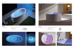 Baignoire <span class=keywords><strong>de</strong></span> massage autoportante en acrylique 1,8 m rectangulaire avec lumière LED colorée, faible MOQ, pour villa et hôtel - Product Image 5