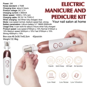 Kit de manucure et pédicure professionnel 8 en 1 avec logo personnalisé, lime à ongles électrique, perceuse à ongles sans fil - Product Image 2