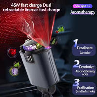 Diffuseur d'arômes pour voiture SOCELI Factory Outlet avec câble rétractable Type-C PD 3.0 Charge rapide 5V 3A