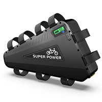 Batterie triangulaire personnalisée Akku 36V 48V 52V 60V 72V 20Ah 30Ah 40Ah pour vélo électrique, pack de batterie rectangulaire avec BMS intégré