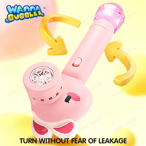 เครื่องทำฟองสบู่รูปกระต่าย/กวาง/สุนัขจิ้งจอก/แพนด้า ดีไซน์เก๋ พร้อมไม้พลาสติก ของเล่นกลางแจ้งสำหรับฤดูร้อน - Product Image 3