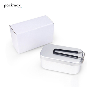 Boîte à bento en aluminium avec poignée pliable pour le camping – Boîte à lunch portable en alliage d'aluminium pour l'extérieur, récipient rectangulaire pour riz, utilisable pour la cuisson - Product Image 5