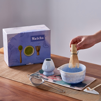 Ensemble de thé en céramique blanche de style japonais, écologique et durable, 510 ml, bol à matcha traditionnel Chawan avec bec verseur pour café et thé