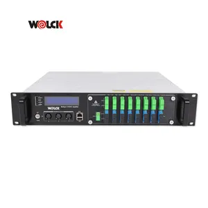 Amplifier optik serat optik 1550nm CATV 16 puertos 16 Port Pon 23dbm wdm EDFA dengan Input RF