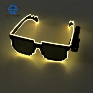 Teenyoun 8位眼镜发光二极管闪光发光派对用品发光明亮节日发光太阳镜眼镜