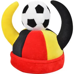 卸売カスタムサッカー帽子装飾パーティー形状帽子高品質クレイジーサッカーファン帽子