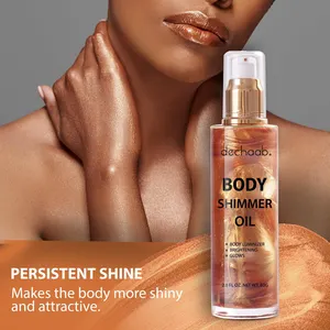 Private Label Bronze Gold Shimmering Body Nourish Oil Skin Body Highlighter Shimmer Glow Body Oil