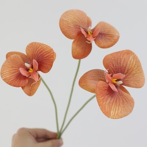 Plante artificielle Phalaenopsis de luxe imprimée en 3D pour la décoration de la maison, du salon, des mariages, des tables et comme guide d'allée, fleur artificielle - Product Image 1