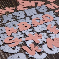Troqueles de corte de Metal con letras de corazón de gran tamaño, diseño personalizado, tarjeta de álbum de recortes, troqueles con alfabeto para hacer el amor