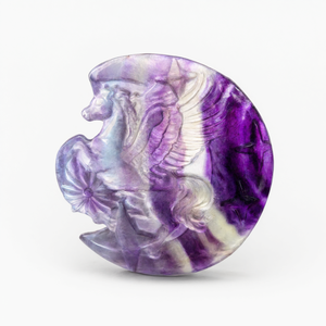 Licorne en fluorite multicolore - Symbole d'équilibre et de positivité - Sculpture animale - Product Image 2