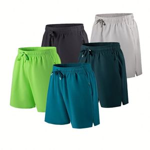<b>Men's</b> 5 Inch Solid Color Breathable Quick Dry Anti-Wrinkle Athletic <b>Shorts</b> Custom Logo Eco-Friendly Sporty Oversize Workout - Product Image 5