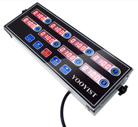 Minuteur de cuisine numérique à écran LED 8 canaux en acier inoxydable, tension universelle, chronométrage 99 heures pour cantines scolaires et cuisines centralisées