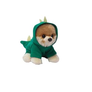 Özelleştirmek 25CM peluş karikatür Boo köpek <span class=keywords><strong>Pomeranian</strong></span> oyuncak Hoodie ceket oyuncak ile dolması yeşil köpek yavrusu - Product Image 1