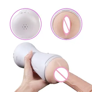 Masturbador masculino com entrada usb, vagina vibratória com carregamento real para homens sexo masculino