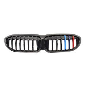 2020-2021 LUMA a lamella singola griglia del paraurti anteriore per BMW 3 serie G20/G28 <span class=keywords><strong>M</strong></span> colore carbonio ABS Gloss nero/nero opaco - Product Image 2