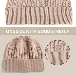 Bonnets respirants sur mesure pour adultes, ajustement confortable, tissu léger, couleur unie, bonnets chauds pour l'hiver - Product Image 6