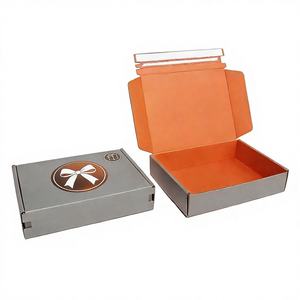 Mailing Envelope Box with Tear Strip Self-Sealing Function Matt <b>Lamination</b> Embossing Recyclable Rigid Kraft Corrugated Packaging - Product Image 2