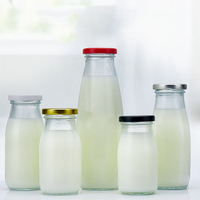 Bouteilles en verre pour lait frais, yaourt, pudding spécialisé, bouteilles de boissons lactées pour les bars à lait, bocaux scellés résistants aux hautes températures