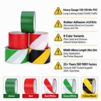 Cinta de Señalización de PVC para Pisos, 48 mm x 33 m, Tira de Demarcación de Seguridad, Amarilla, Negra, Roja, Blanca, para Zonas de Peligro, Pasillos de Almacenes Industriales