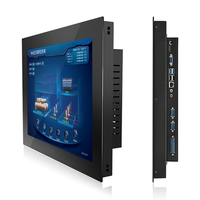 PC Todo en Uno sin Ventilador, Panel PC Industrial con Pantalla Táctil Todo en Uno, Monitor Industrial de 10.4", 12.1", 15", PC Integrado para Montaje en Pared