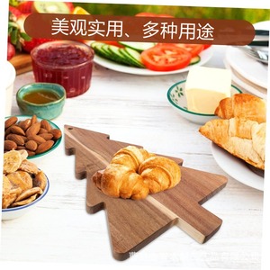 Christmas Tree Wooden <b>Cutting</b> Board Irregular Shape Serving Tray For Food Presentation Decorative Kitchen Use - Product Image 2