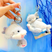 Personnalisation en usine : Jouet en peluche magnétique, poupée en peluche animaux marins mignons pour parents et enfants, porte-clés dessin animé