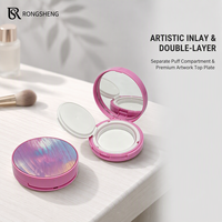 Étui compact rond personnalisé pour coussin d'air, vide, pour fond de teint BB, emballage cosmétique avec miroir, OEM ODM pour marques de maquillage