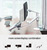 Support de moniteur LCD double bras OA-7X multimédia de bureau 25 pouces + support de tablette pour ordinateur portable, support de table à mouvement complet, bras de montage double moniteur
