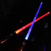 Épée laser rétractable 2-en-1 Star Wars transfrontalière avec éclairage LED RGB