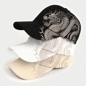 Spring and Summer Men and Women <b>Chinese</b> Style Dragon Pattern Outdoor Fashionable Hip-hop 6 Panel Printed Baseball Caps - Product Image 1