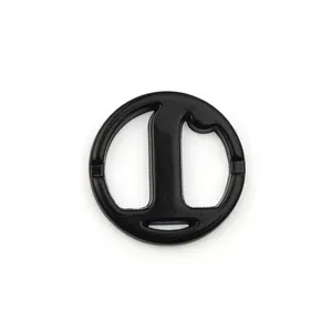 黑色圆形金属压花服装标签缝制Diy金属标签个性圆形吊牌商标商标用于连衣裙