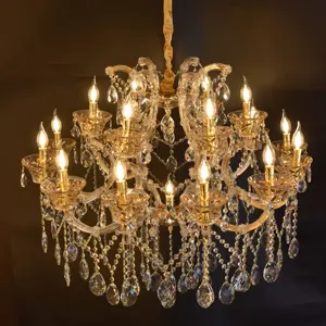 Candelabro de cristal de lujo moderno Maria Theresa K9 Lustre para el hogar, hotel, vestíbulo, boda, banquete, evento, Luz
