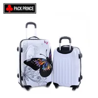 Large Butterfly Print Hard Shell Case Suitcase for Girls