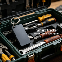 Traceur GPS MINI anti-perte pour bagages et outils, avec gravure laser de logo iOS Android et suivi historique sur 7 jours, couleur noir et blanc