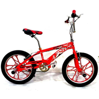 ¡Gran oferta! Bicicletas BMX de acero auténticas de una sola velocidad, 20 pulgadas, mini freestyle con radios de colores, venta al por mayor de fábrica a precios bajos.