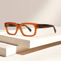 Lunettes de vue unisexes 2026 en acétate de haute qualité, couleur bonbon, avec logo personnalisé, monture carrée confortable, cerclées