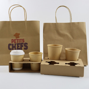 Plateaux porte-<span class=keywords><strong>gobelets</strong></span> <span class=keywords><strong>en</strong></span> <span class=keywords><strong>carton</strong></span> kraft durables pour 2 ou 4 <span class=keywords><strong>gobelets</strong></span> à café, <span class=keywords><strong>en</strong></span> papier recyclé - Product Image 1
