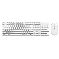 Clavier et Souris Combo LED Rétroéclairé Sans Fil 2.4 GHz pour Bureau, 104 Touches, Rechargeable, Souris Portable Standard Incluse