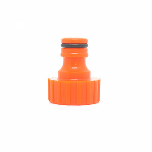 Herramientas de jardín de plástico Manguera Conector rápido de agua 1/2 "3/4'' <span class=keywords><strong>ABS</strong></span> Adaptador de grifo de manguera de jardín conectores de riego de jardín