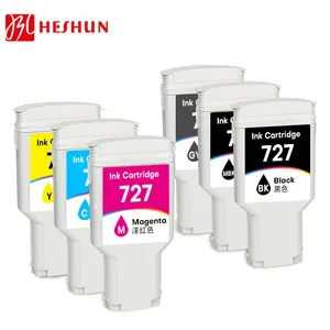 HESHUN 727 kartrid tinta kompatibel warna Premium, untuk Hp Designjet T920/T930/T1500/T1530/T2500/T2530