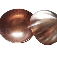Demi-boule creuse en cuivre, demi-sphère creuse en laiton, demi-sphère creuse en cuivre