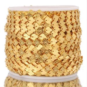 Chaîne à maillons en acier inoxydable plaqué or PVD |   Chaîne artisanale tendance pour la fabrication de bijoux DIY pour femmes - Product Image 1