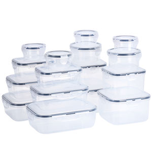 Juego de 16 contenedores de almacenamiento de alimentos con tapas fáciles de cerrar contenedores de plástico para organización de despensa y cocina - Product Image 5