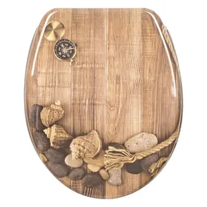 Couvercle de siège de toilette pour femme à fermeture douce, design moderne 2023, en matériau UF, nouvelle taille standard, garantie 3 ans - Product Image 1