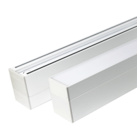 Luminaire de Bureau Suspendu Blanc Naturel 80W 4000k Forme Rectangulaire Suspendue Linkable Led