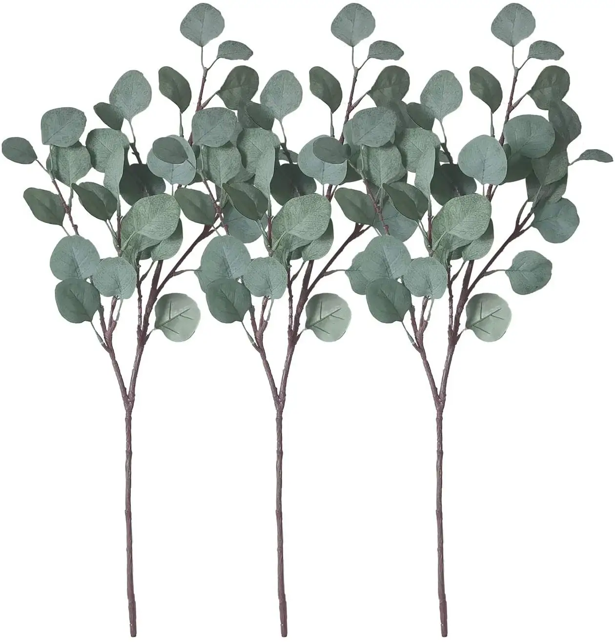Artificial Eucalyptus Garland Long Silver Dollar Leaves Foliage Plants Greenery Faux Plastic Branches Greens Bushes