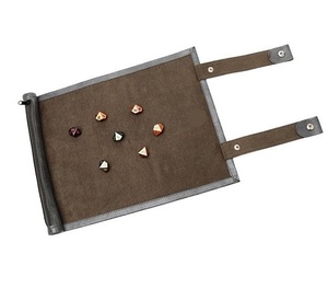 Plateau à dés en cuir PU grande capacité - Tapis à dés enroulable et support pour jeux de dés polyédriques, surface de jeu souple pour D&D et jeux de rôle de table - Product Image 2