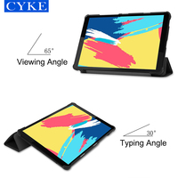 Étui pour tablette à trois volets Flip CYKE housse de tablette en cuir PU de 8 pouces pour Lenovo Tab M8 FHD TB-8705F TB-8705N TB-8505X TB-8505F HD